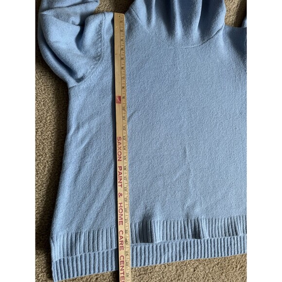 J Jill Sweater Women’s Size XL Blue Cowl Neck Boucle‎ Teddy Fuzzy Cozy Textured - Picture 6 of 9